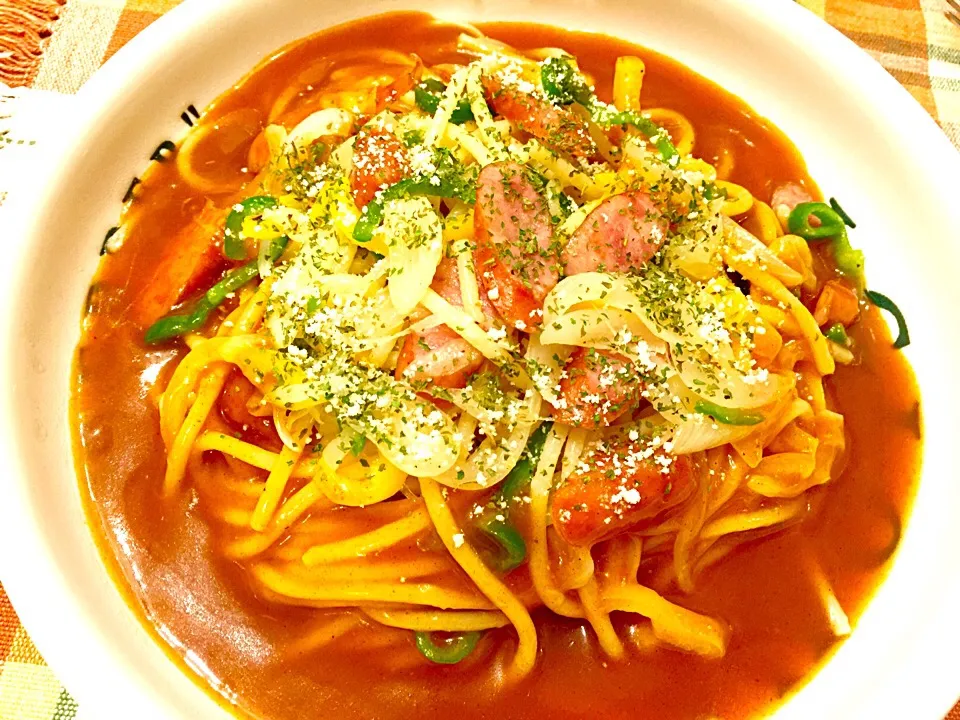 Snapdishの料理写真:ヨコイのソースdeあんかけパスタ🍝|KANAさん