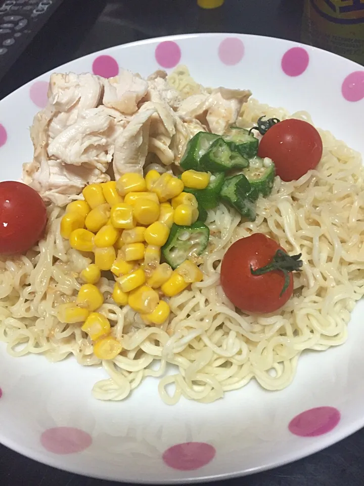 インスタントラーメンの麺で即席冷やし中華♡♡|Kさん