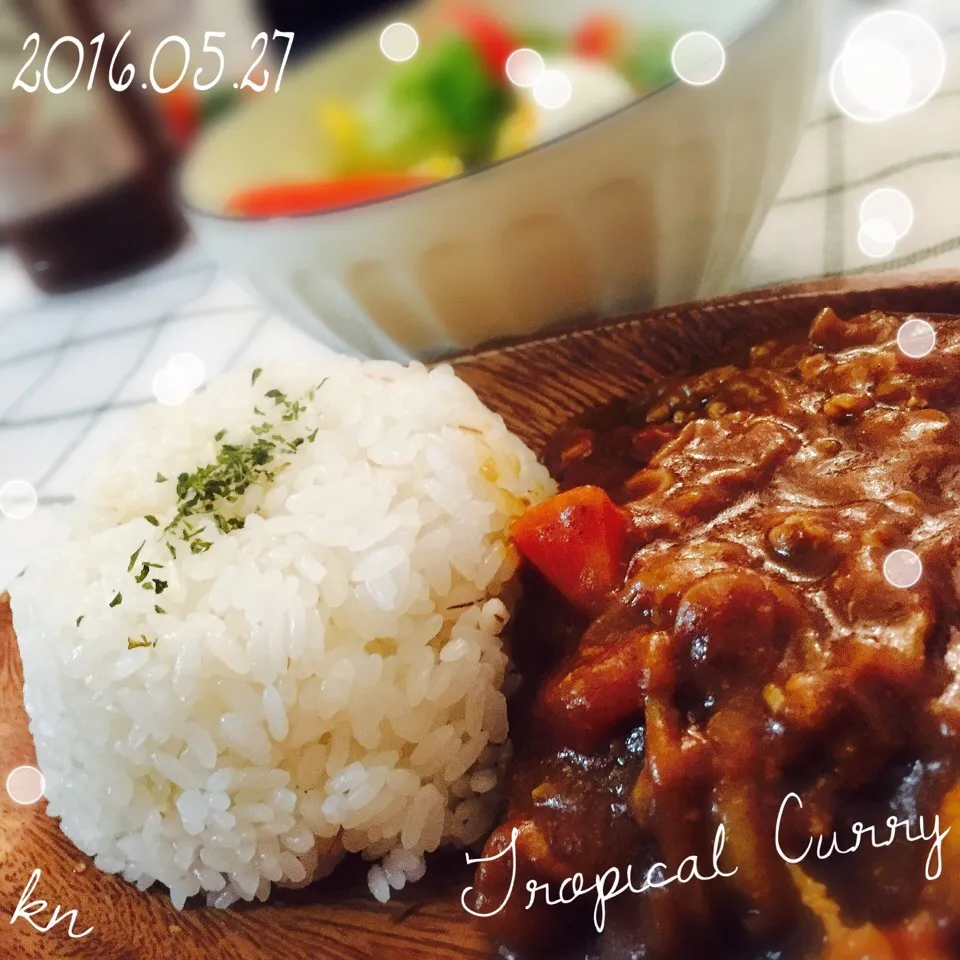 Snapdishの料理写真:今日のおゆはん🌸トロピカルカレー|knさん