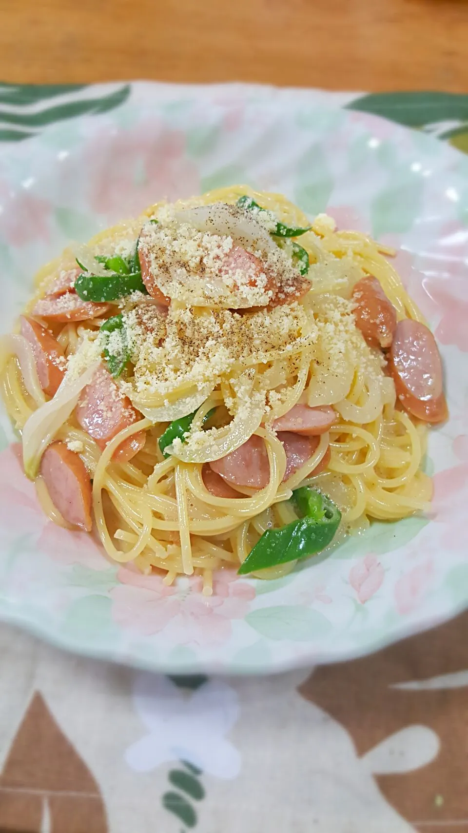 朝飯　ソーセージDEカルボナーラ‼|クッキングオヤジさん