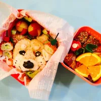 娘のお弁当 05282️⃣ おかずと🐓🐕