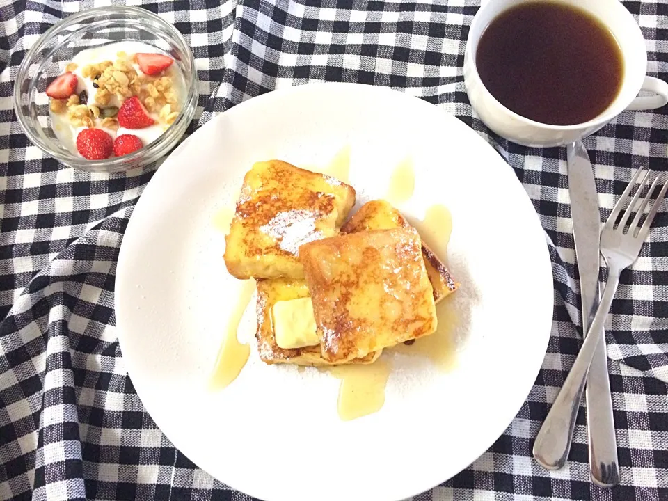 Snapdishの料理写真:Good morning☺︎♩ French toast♡|Jessy♡さん