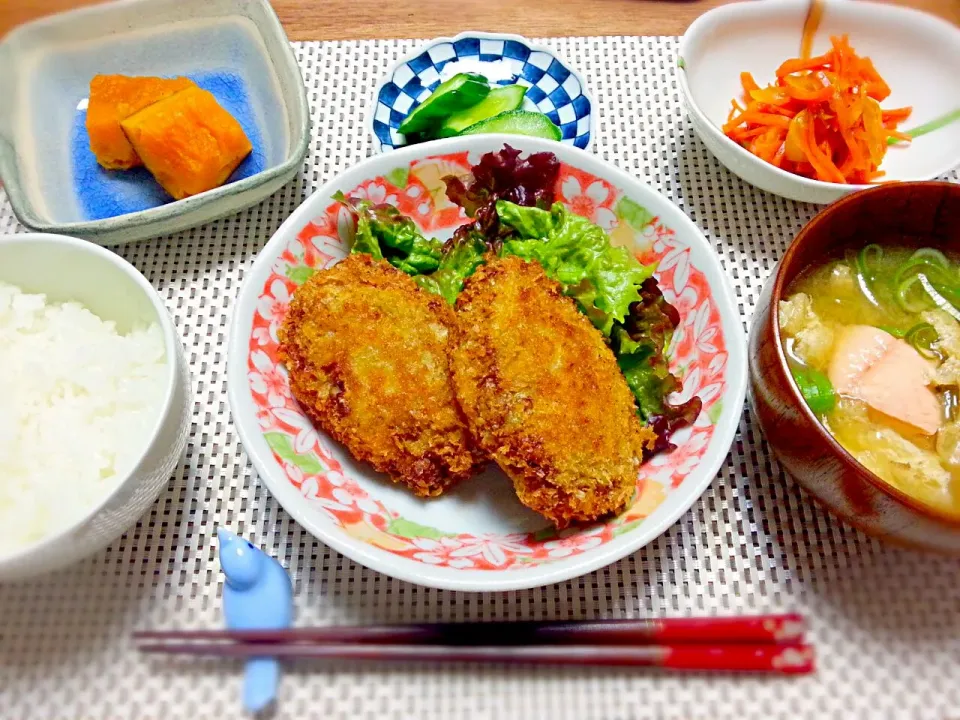 ☆キャベツメンチカツ
☆にんじんとパプリカのきんぴら
☆かぼちゃの塩麹煮
☆きゅうりの塩麹漬け
☆さけのお味噌汁|なべちゃんさん