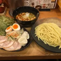 辛味つけ麺(中盛り)＋〔トッピング〕やすべえ特性|マロさん