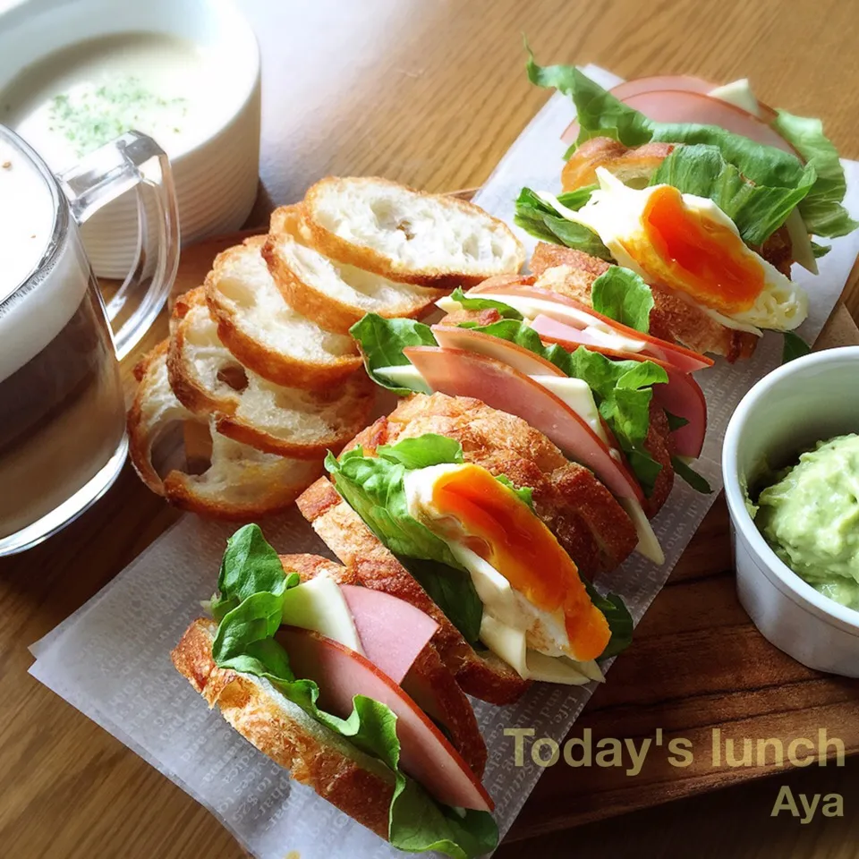 今日のランチ♡バゲットサンド|あやさん