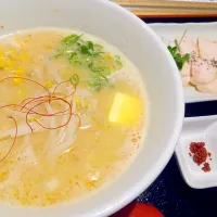 Snapdishの料理写真:味噌バター鳥白湯ラーメン|けんさん