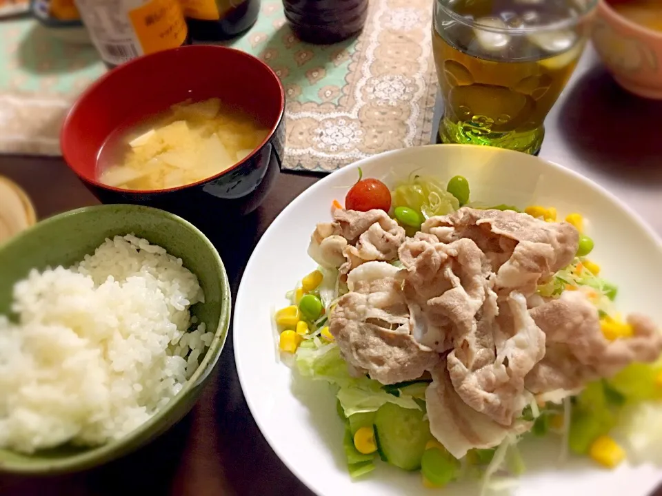 冷しゃぶサラダ 夕飯🍴|チビミミさん