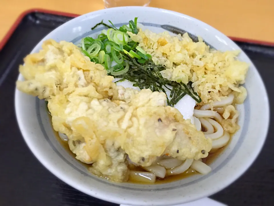 山かけうどん(かしわ乗せ)|チカさん