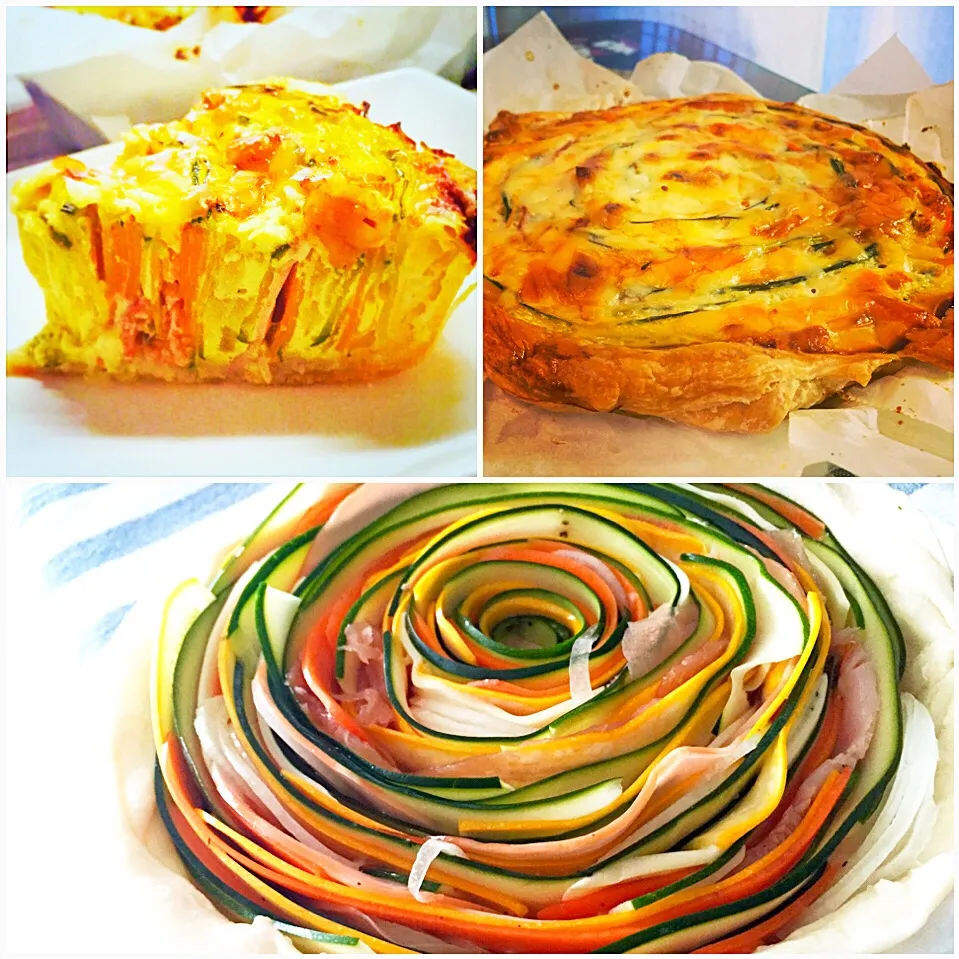 Snapdishの料理写真:Spiral vegetable quiche ぐるぐるキッシュ|mayumiさん