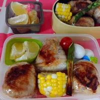 Snapdishの料理写真:0530お父さん&息子弁当|カワエツさん