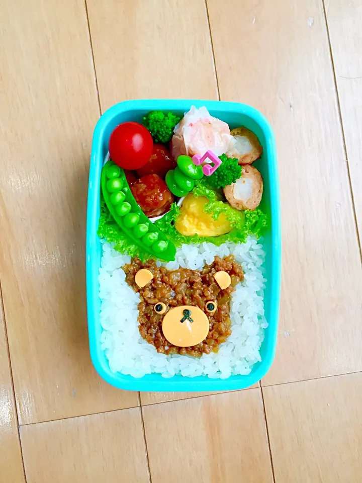 ドライカレー弁当  性懲りもなくくま(ฅ•ㅅ•ฅ)|まーさん