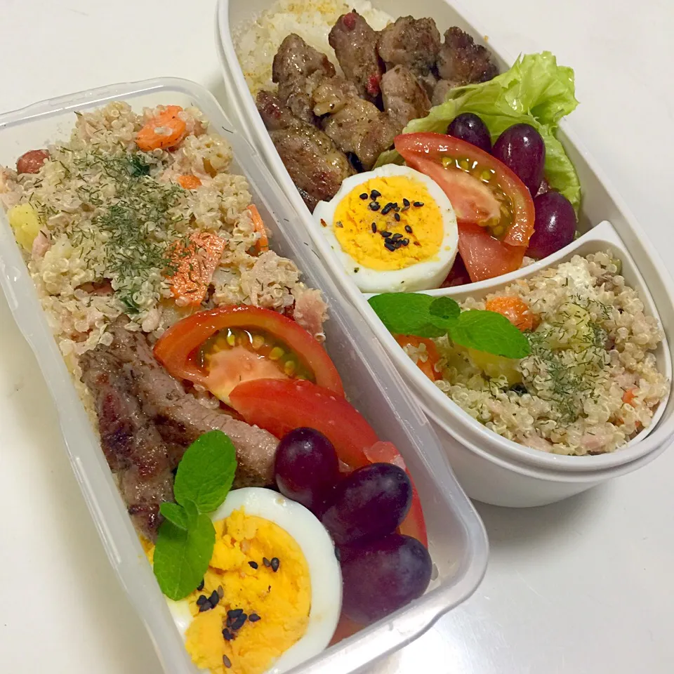 Snapdishの料理写真:😋本日のキヌア弁当😋|moyukitaさん