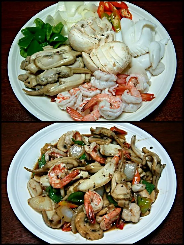 seafood stirfry in black bean sauce|steven z.y.さん