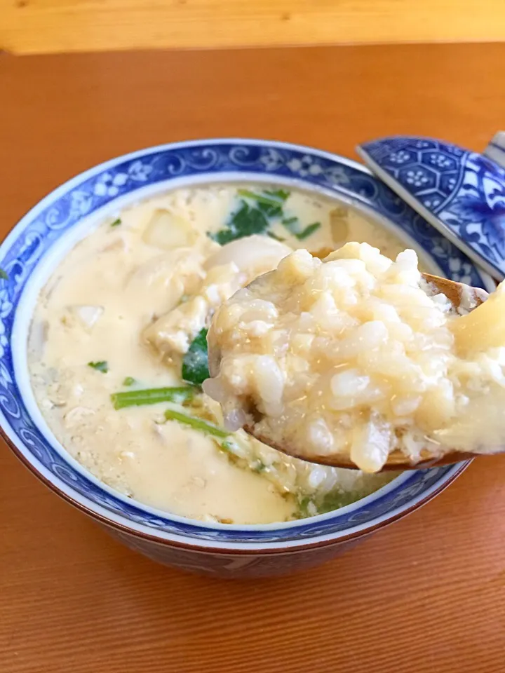 ご飯の入った親子丼見立ての茶碗蒸し
ちょっとデカイ|あきはさん