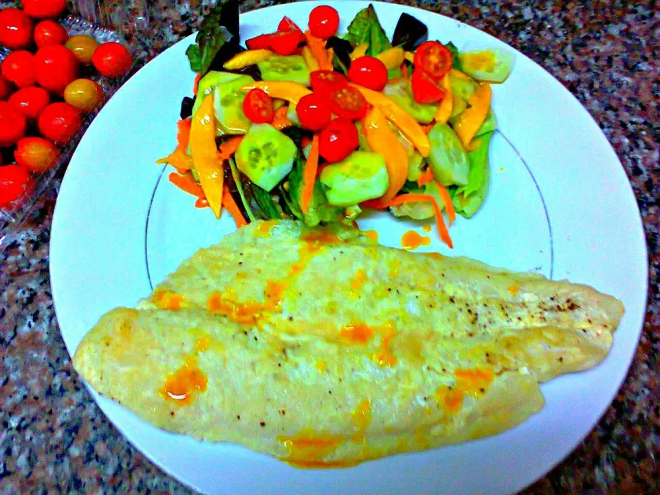 Baked fish fillet with mango salad|Tezu Ropezuさん