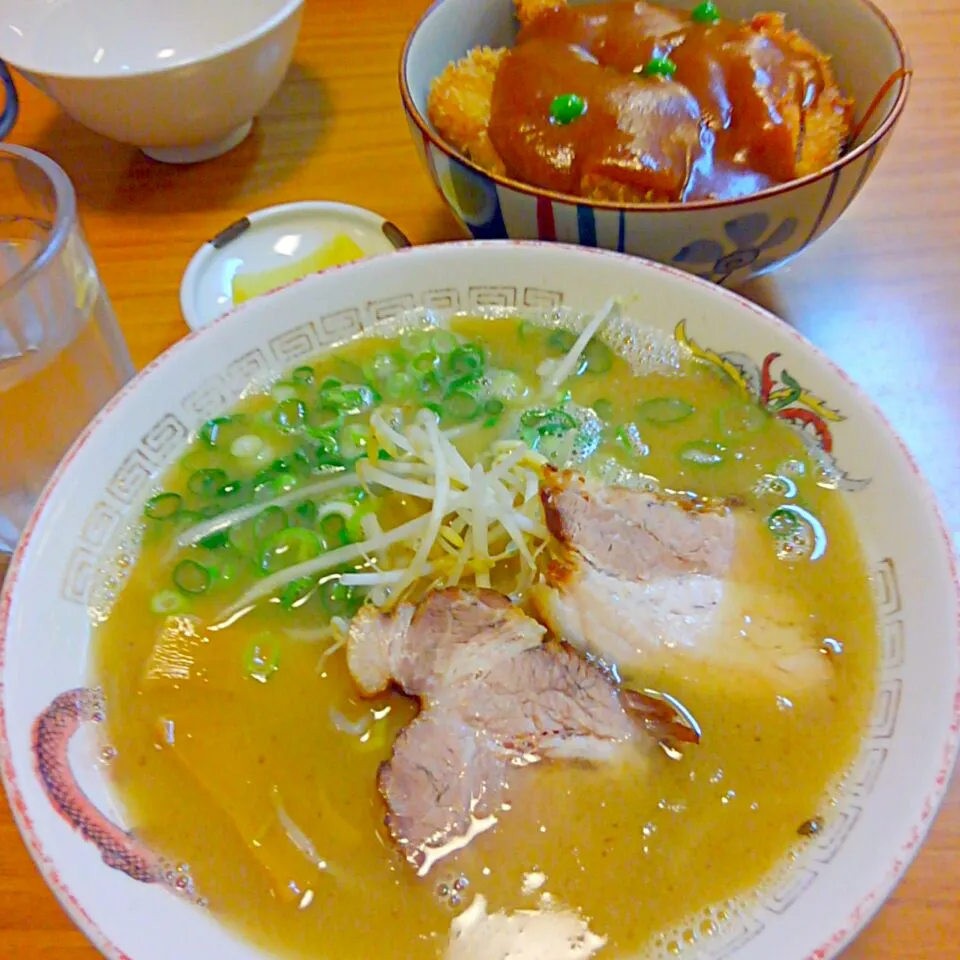 中華そば＆デミかつ丼|うたかた。さん