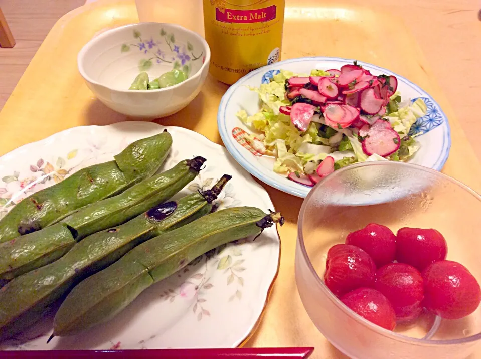 焼きそらまめ。ほくほくしていて、とても美味しい。。|nakさん