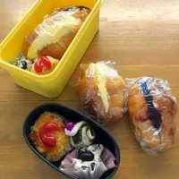 Snapdishの料理写真:5/27 兄妹弁当（年長＆年少）|くーまんもんさん