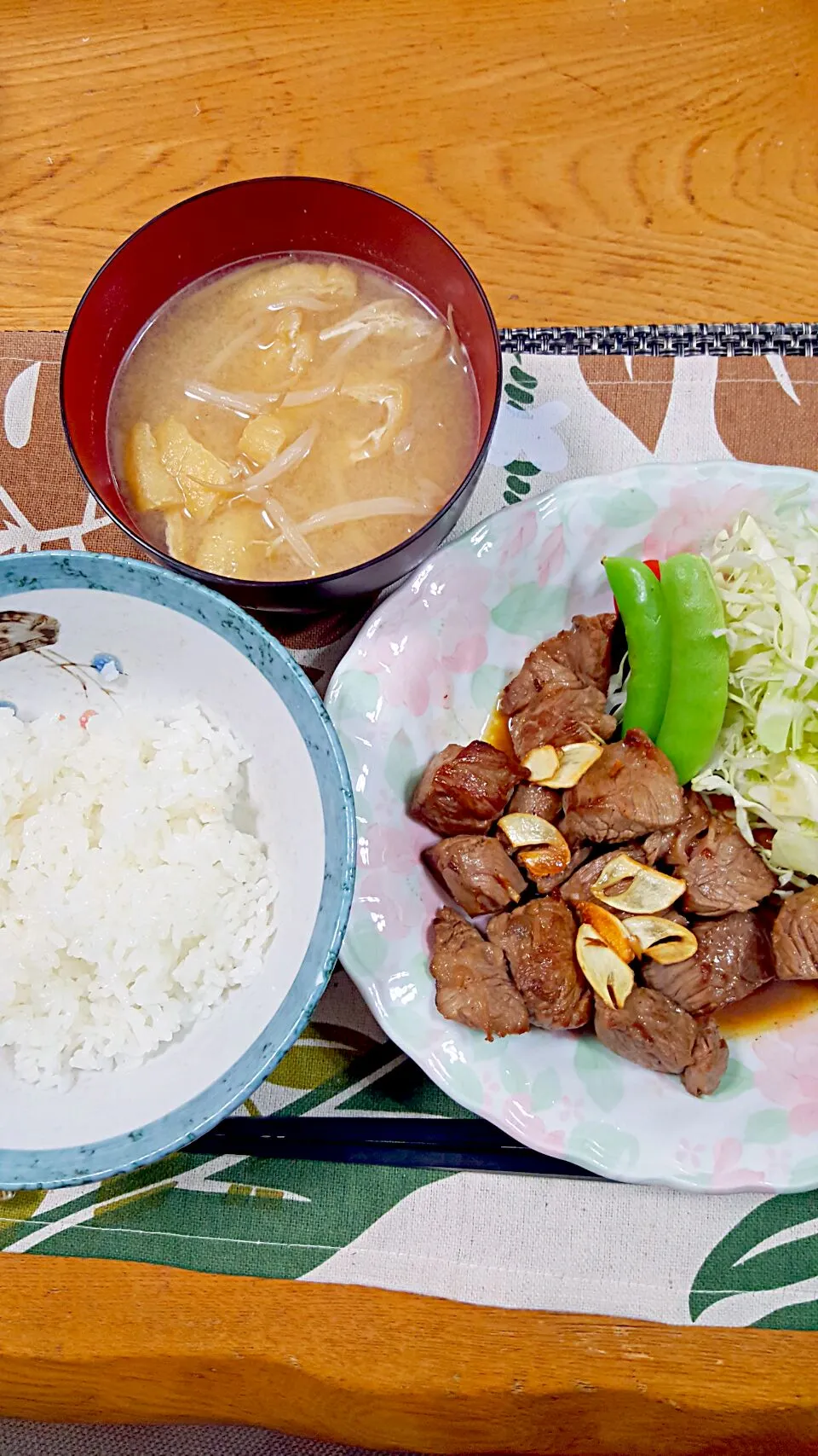 息子の晩飯‼　サイコロステーキ(*^-^*)|クッキングオヤジさん