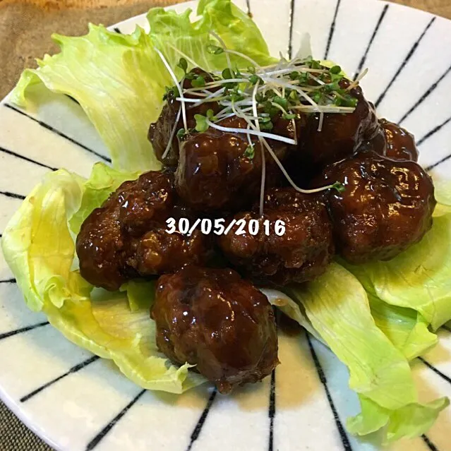 Snapdishの料理写真:黒酢肉団子|友さん