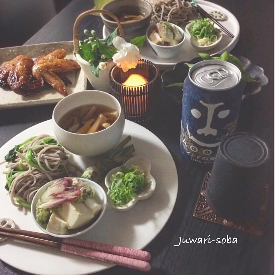 十割蕎麦で一杯〜🍺 豆腐は山形のダシたっぷりで👍🏽|Naoさん