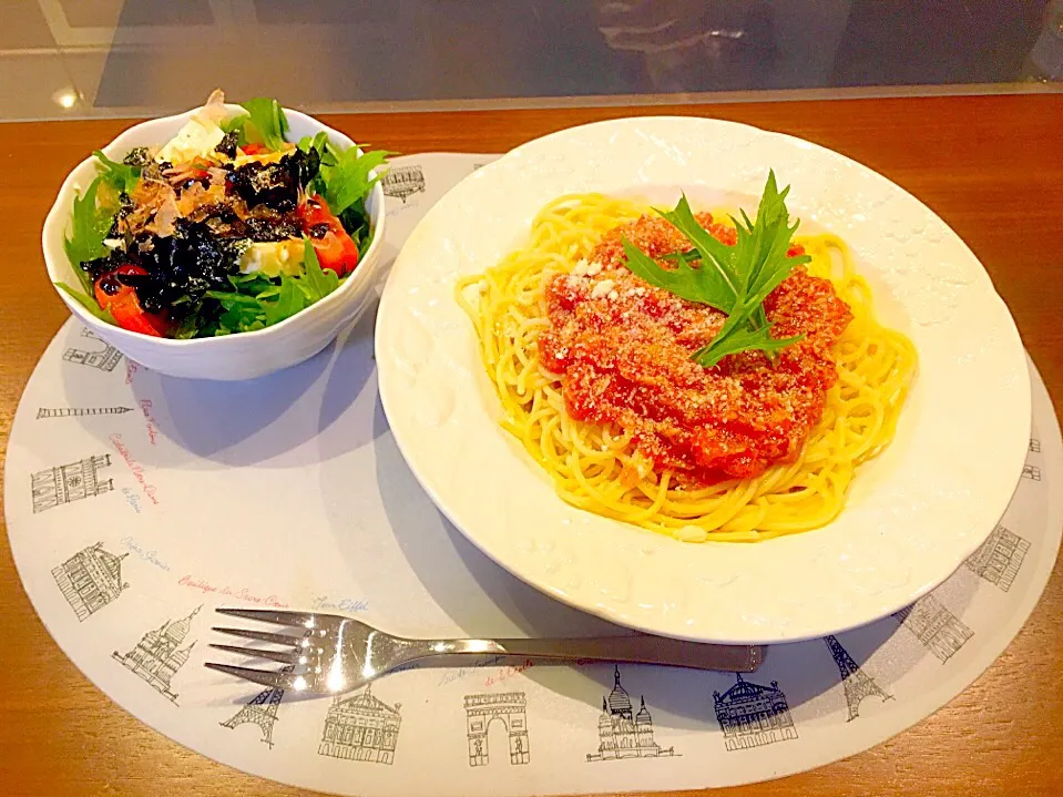 トマトとツナの冷製パスタ🍝|miiinoさん