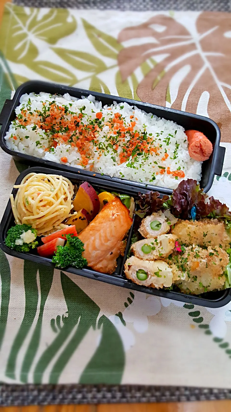 今日のお弁当❕豚バラ巻いて　串カツだよー(*^-^*)|クッキングオヤジさん