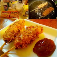 Homemade ramen corn dogs and spicy ketchup|Gioさん