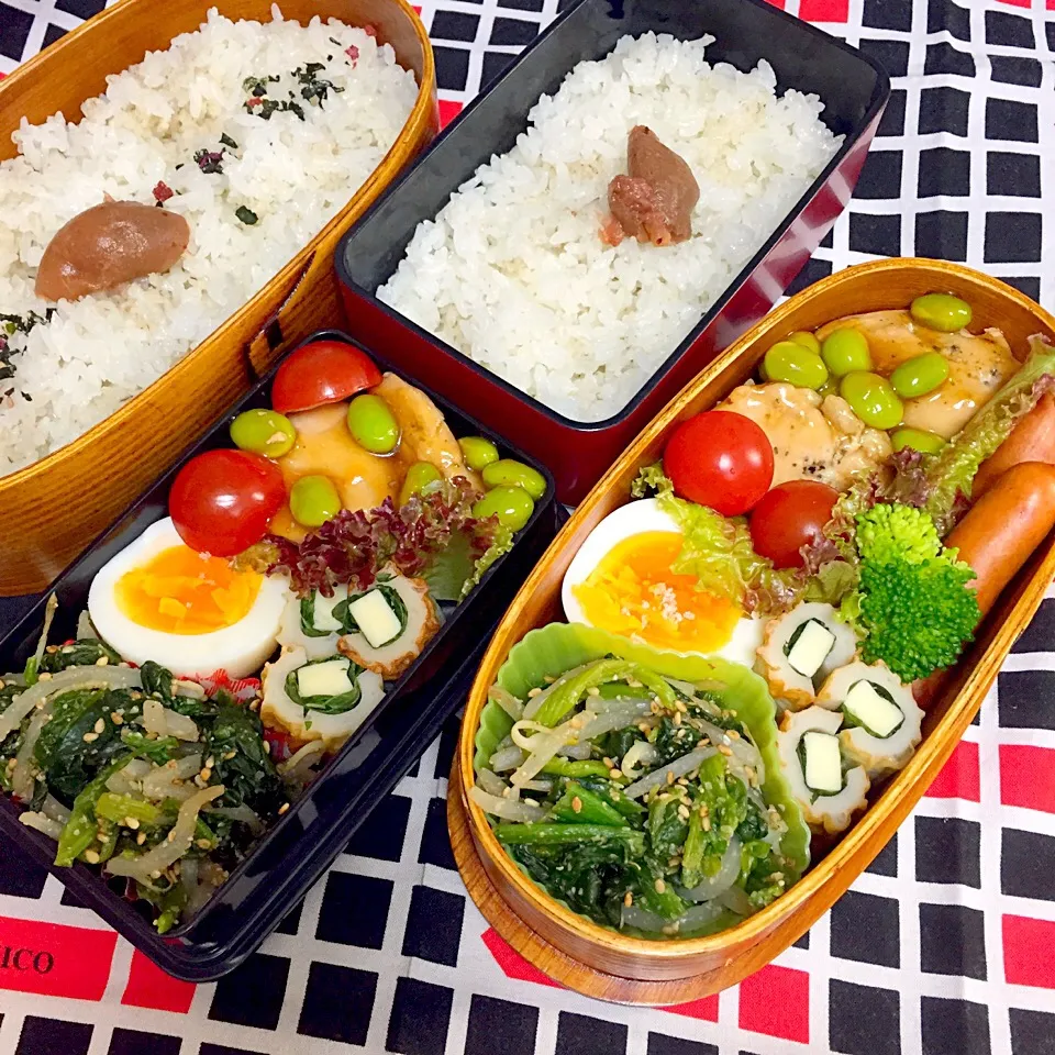 Snapdishの料理写真:5/31 中学男子のお弁当&パパ弁|おおけいさん