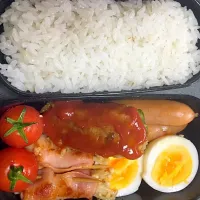 息子のお弁当♡♡もち麦ごはん|Ｍ♡♡さん