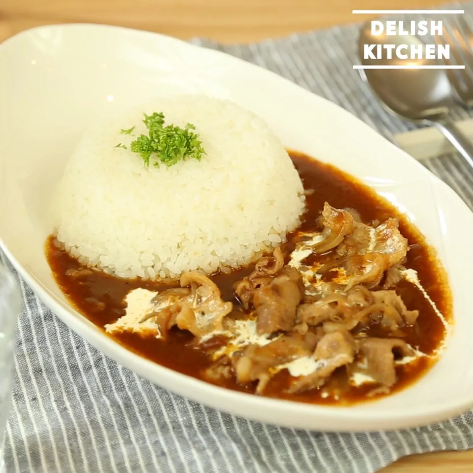 【動画】ポークストロガノフ#delishkitchentv|DELISH KITCHENさん