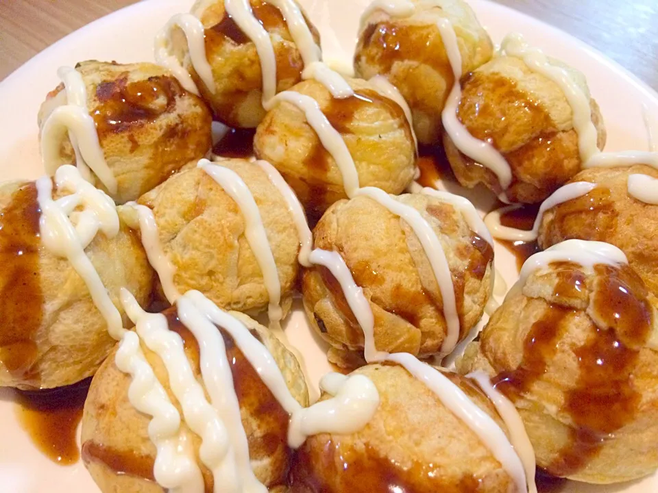 娘たちと3人でたこ焼きパーティー|きむらゆりかさん