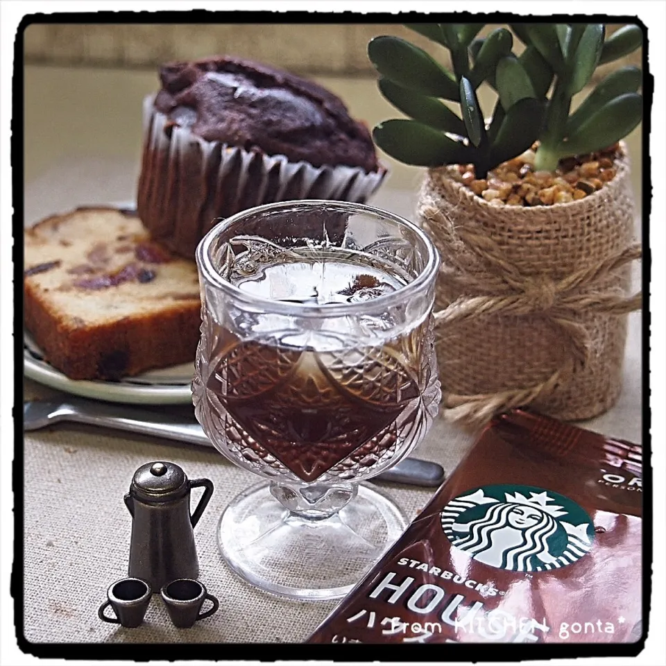 STARBUCKS オリガミ HOUSE BLEND with muffin & pound cake|gonta*さん