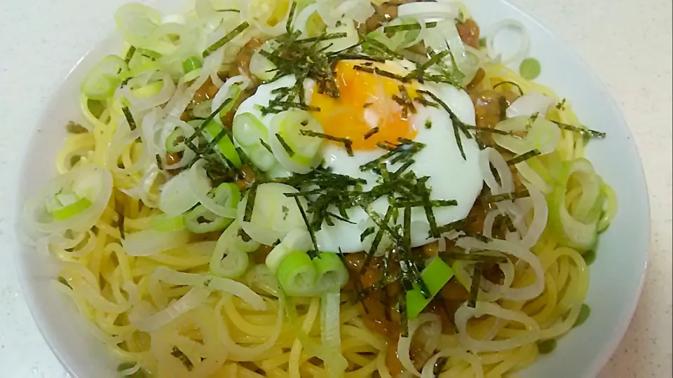 納豆パスタ❗|かずえさん