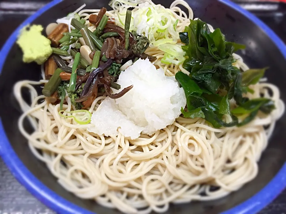 立ち食いそば手帳 名店120［首都圏編］あり賀せいろう（馬喰横山）冷やし山菜おろし大盛|buhizouさん