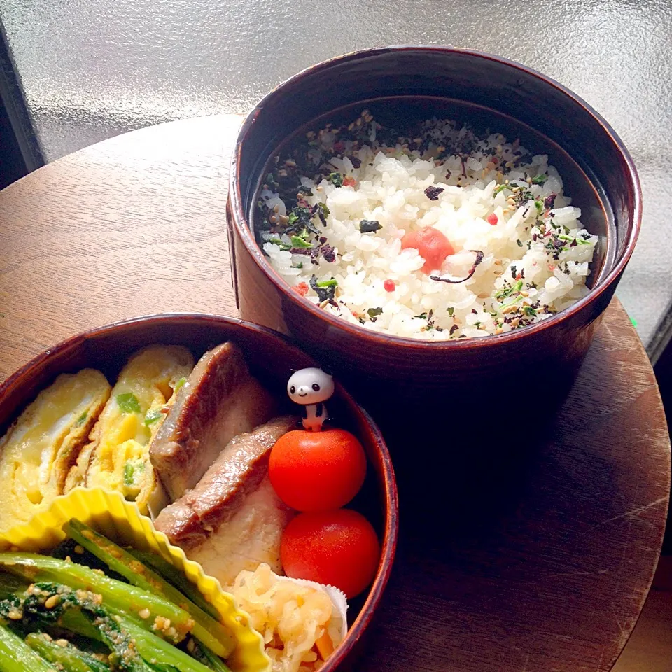 Snapdishの料理写真:夫のヒゲおじさん弁当 2016/6/2|♪なつぱんだ♪さん