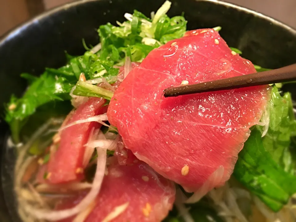 めばち鮪のねぎまみれそうめん6|半田手延べそうめんの店 阿波や壱兆さん