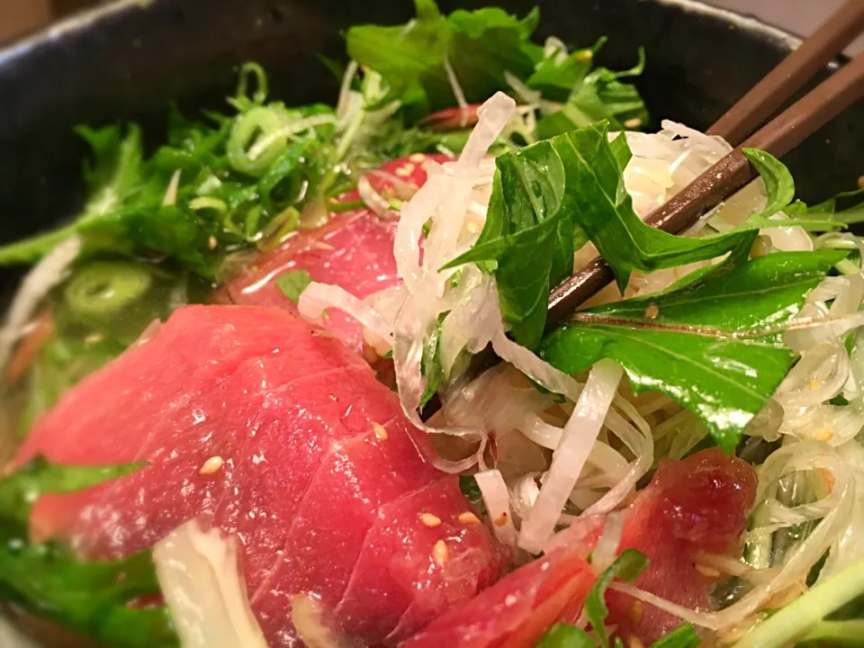 めばち鮪のねぎまみれそうめん7|半田手延べそうめんの店 阿波や壱兆さん