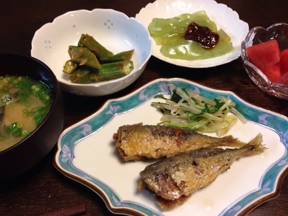 鯵の南蛮漬け
オクラの梅肉おかか和え
刺身こんにゃく|カドラさん