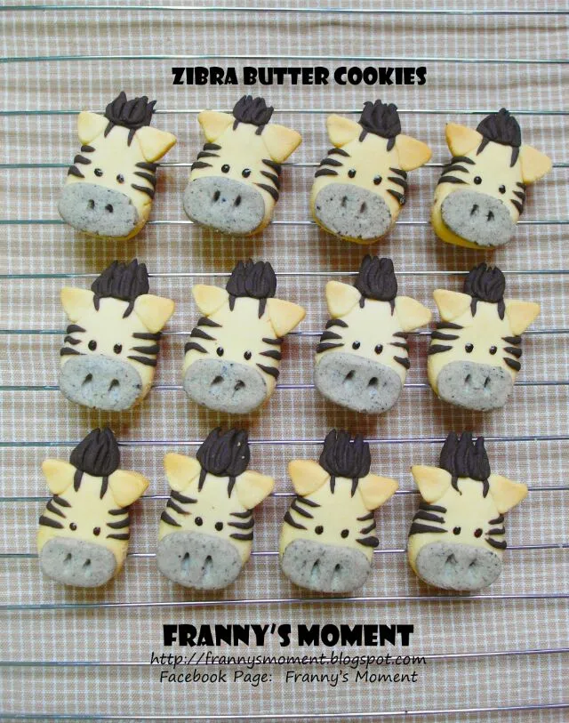 handmade zebra butter cookies|Frannyさん