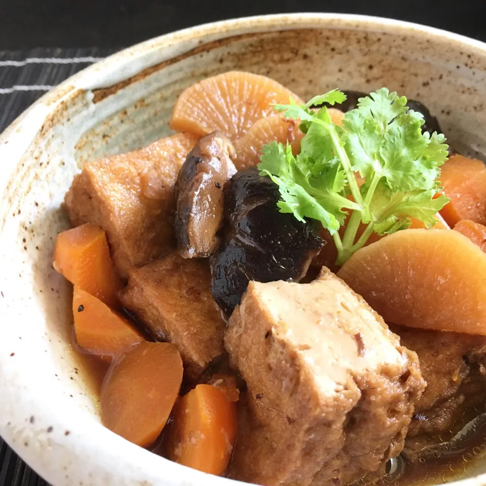 厚揚げと大根の煮物 Braised tofu and daikon, Japanese style|coxiella24さん