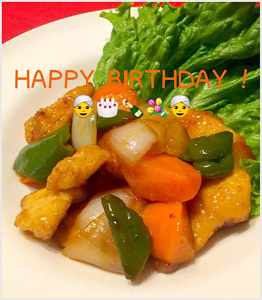 咲きちゃんの鶏胸肉のレモン南蛮🍋でHAPPY BIRTHDAY🎉🎉|まるまさん