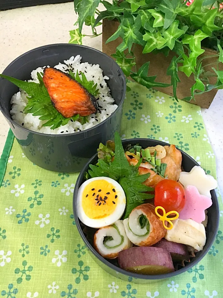 高校男子弁当🏉
✴︎しゃけ
✴︎鶏肉ネギ塩豚炒め
✴︎ゆで卵
✴︎しそちくわ
✴︎高野豆腐|emisanさん