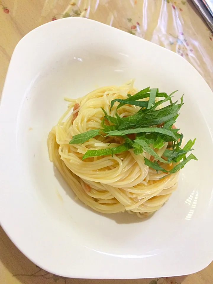 昼ごはん☆梅の冷製パスタ|まりたす★さん