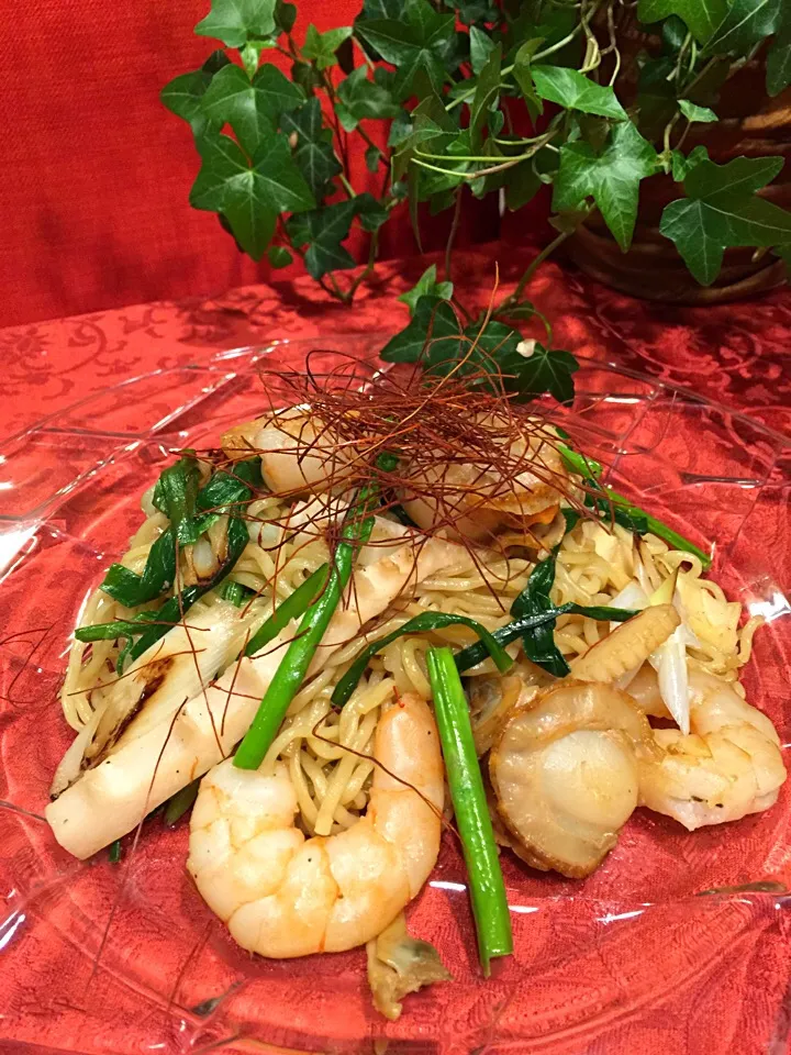 咲きちゃんさんの料理 海鮮あんかけ焼きそば〜🐟|みなさん