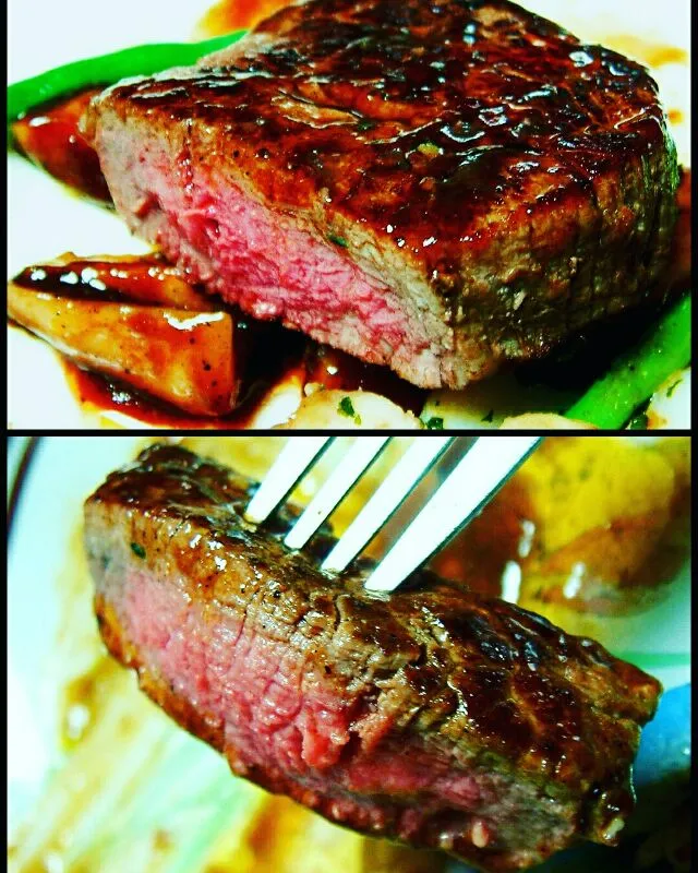 medium rare steak|steven z.y.さん