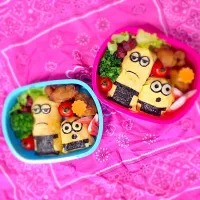 キャラ弁第2回目！🍴💖
ミニオンを作ってみました😋
自分的に可愛くできました💓|しーちゃんさん