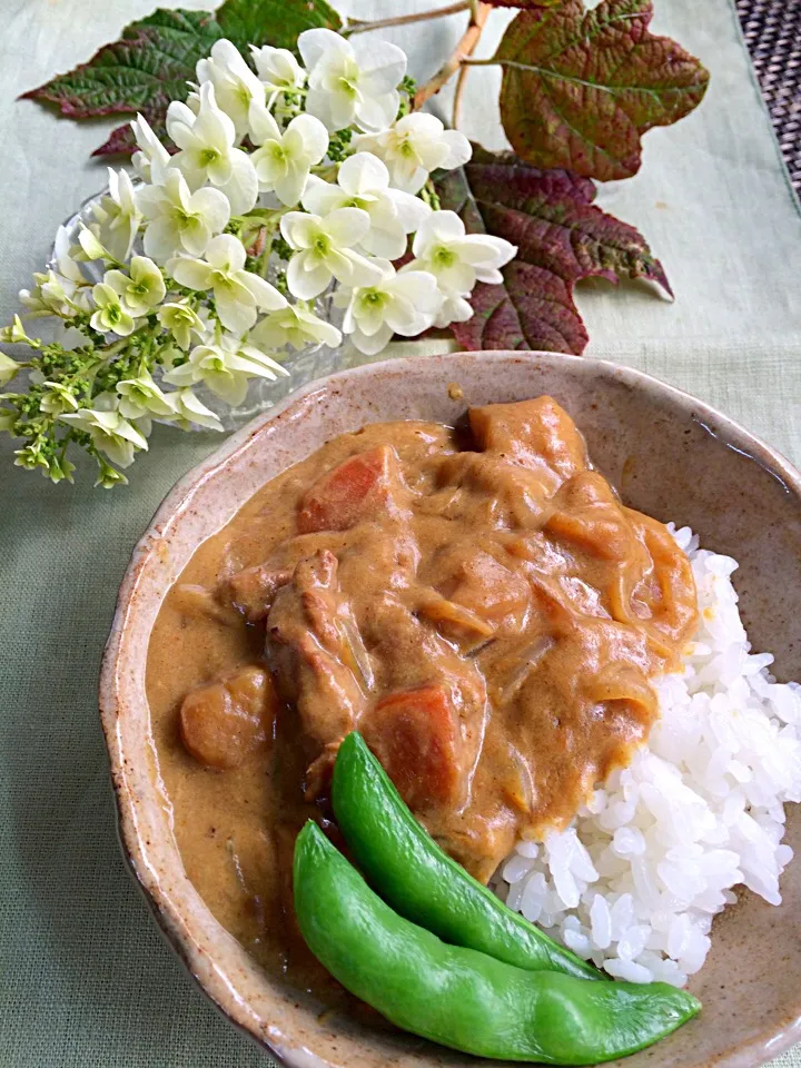 豆乳カレー♪昨夜のリメイクで朝カレー|あまねこ🌿さん