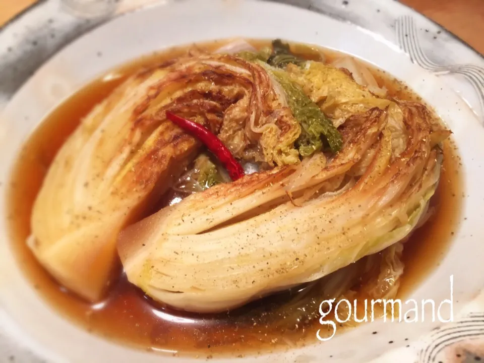 まちまちこさんの🎀 白菜の甘酢煮込みステーキ（花椒がけ）|プーティさん