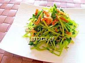 レンジで♪豆苗と桜えびの和えもの✿ by はぁぽじ｜簡単作り方/料理検索の楽天レシピ|はぁぽじさん